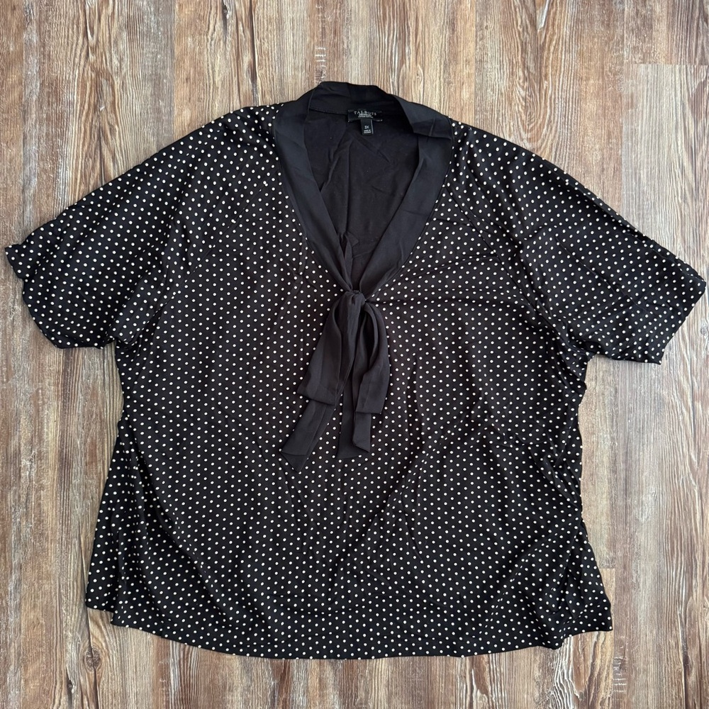 Talbots Black and White Polka Dot Men's Shirt